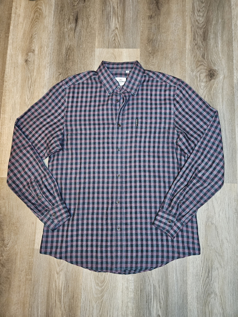 Ben Sherman Original Men's Plaid Button-Up Dress Shirt Size L 100% cotton